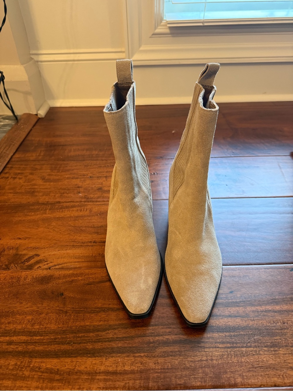 Steve Madden Suede Ankle Boots in Beige